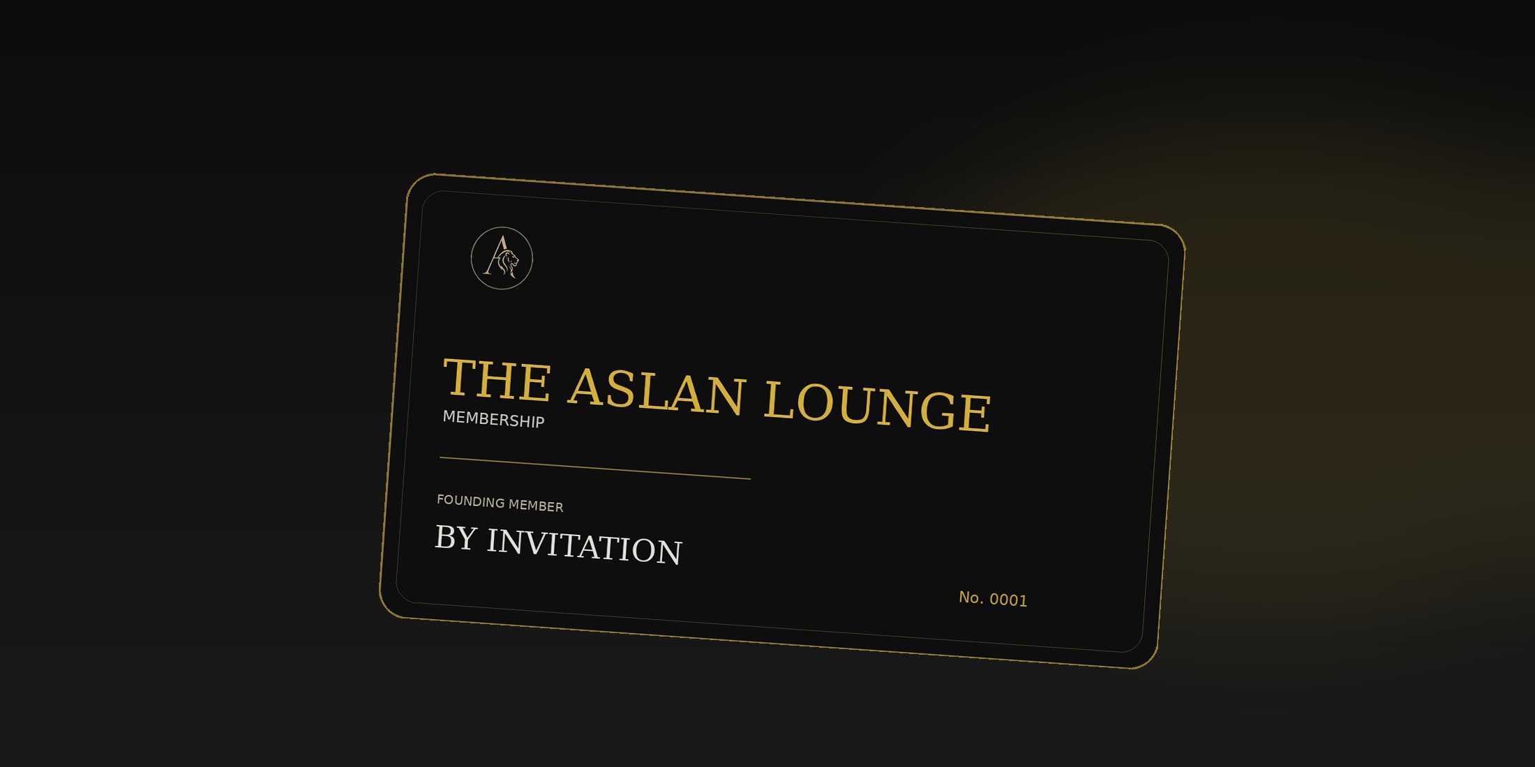 The Aslan Lounge membership card preview